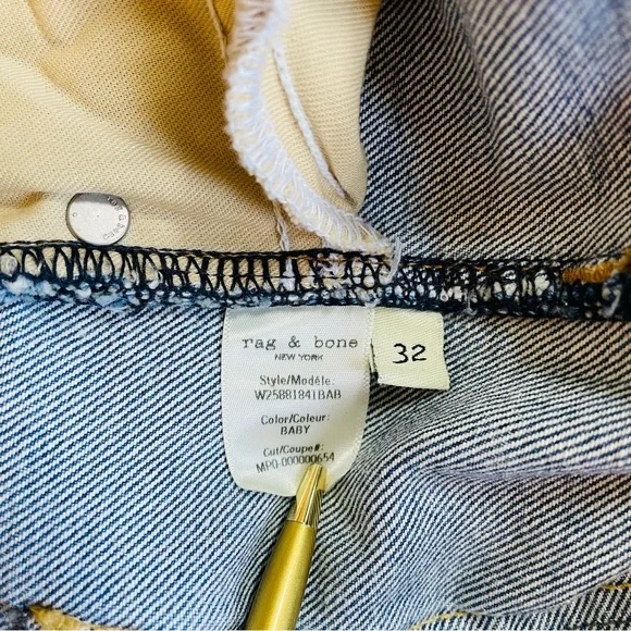Rag & Bone Ruth Super High Waist Straight Leg Jeans Size 32 $295 Quiet Luxury - Picture 10 of 14